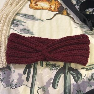 Hand crocheted twist headband